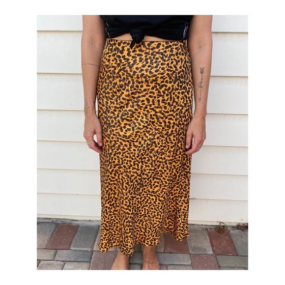 & Other Stories Dresses & Skirts - Leopard satin bias midi skirt